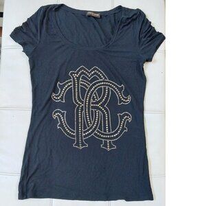 Roberto Cavalli gym Black Women T-shirt Top sz S